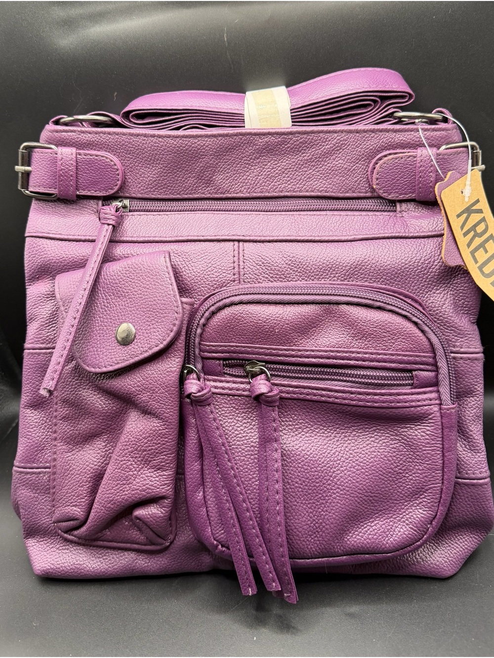 Krediz Pebbled Crossbody Organizer Bag